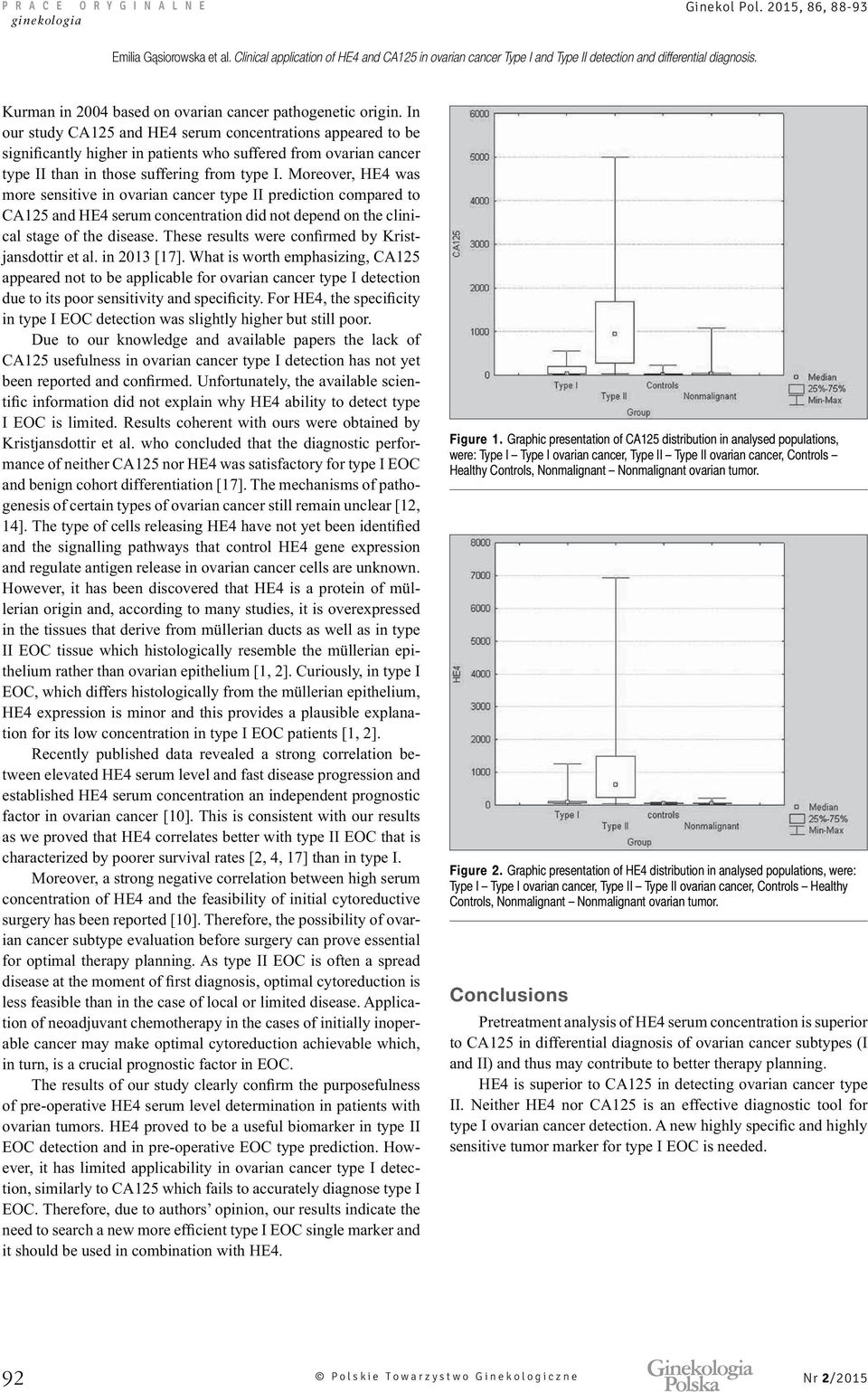 Controls Healthy Controls, Nonmalignant Nonmalignant ovarian tumor. Figure 2.