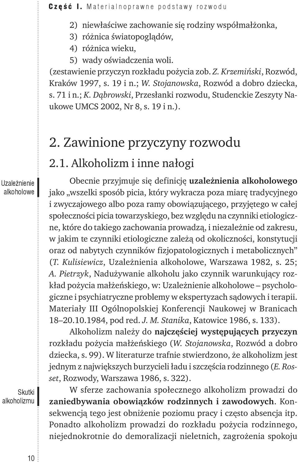 Dąbrowski, Przesłanki rozwodu, Studenckie Zeszyty Naukowe UMCS 2002, Nr 8, s. 19