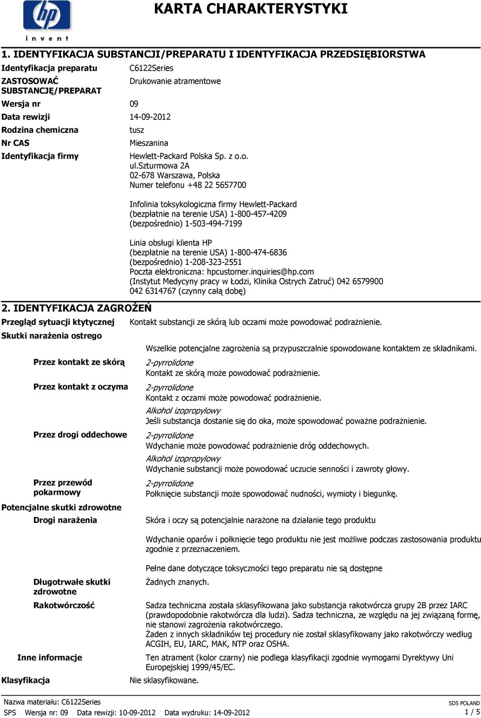 Identyfikacja firmy Drukowanie atramentowe tusz Mieszanina 2.