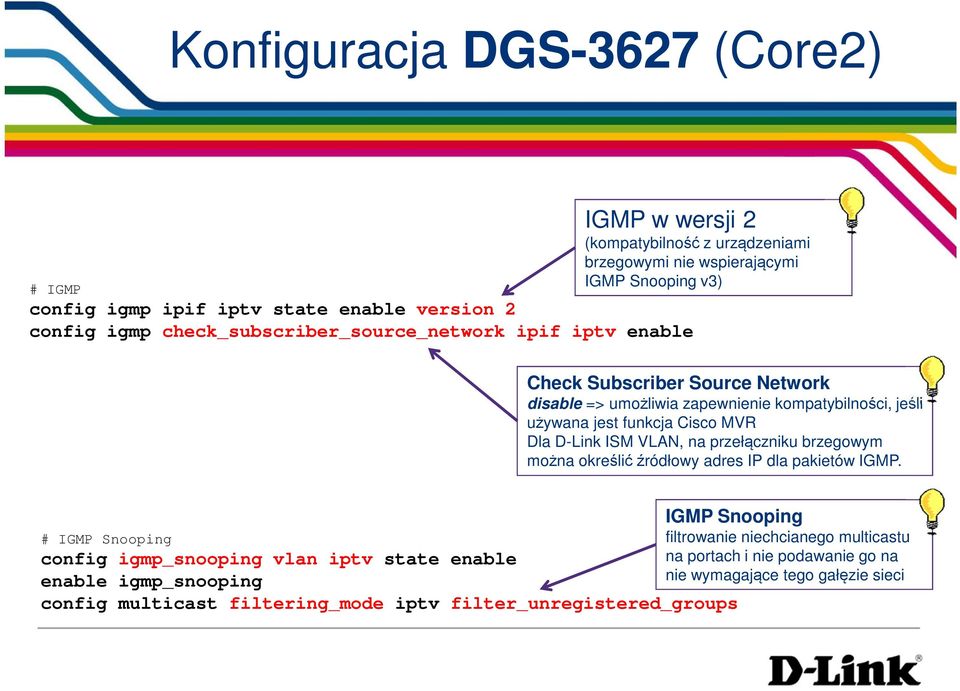 Dla D-Link ISM VLAN, na przełączniku brzegowym można określić źródłowy adres IP dla pakietów IGMP.