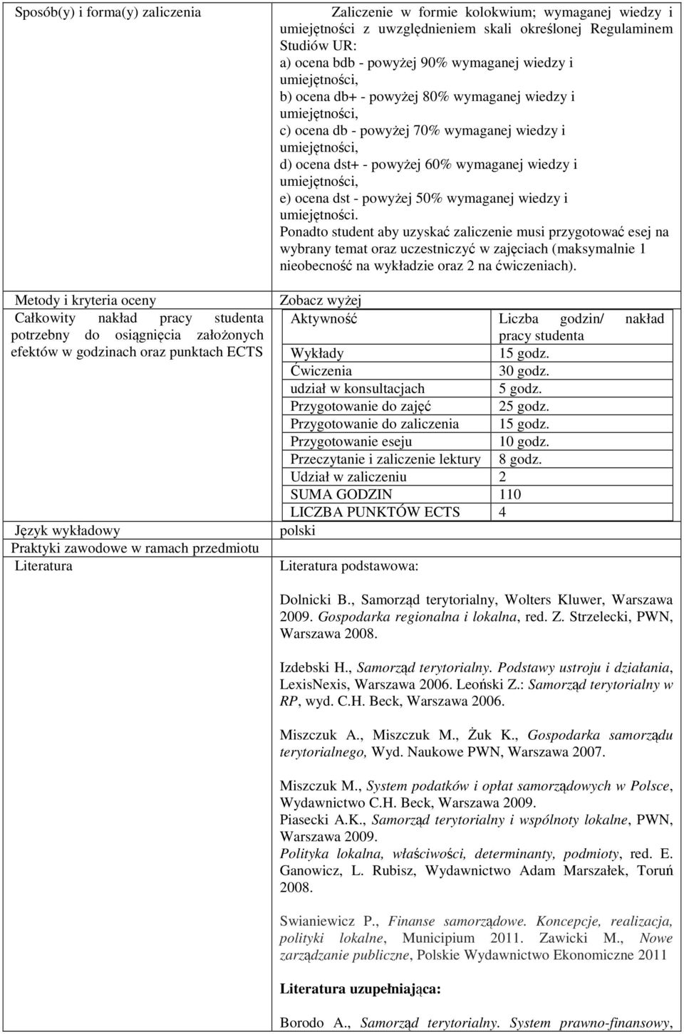 ocena db+ - powyżej 80% wymaganej wiedzy i c) ocena db - powyżej 70% wymaganej wiedzy i d) ocena dst+ - powyżej 60% wymaganej wiedzy i e) ocena dst - powyżej 50% wymaganej wiedzy i umiejętności.