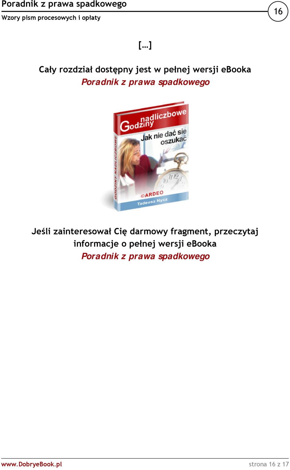 zainteresował Cię darmowy fragment, przeczytaj informacje o pełnej