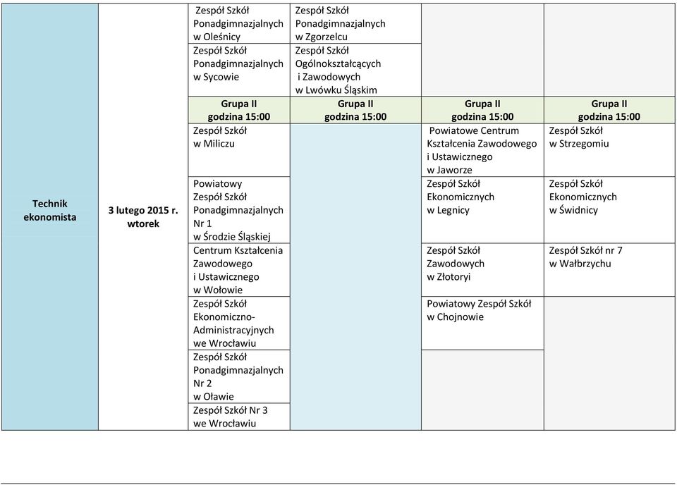 Wołowie Ekonomiczno- Administracyjnych Nr 2 w Oławie Nr 3