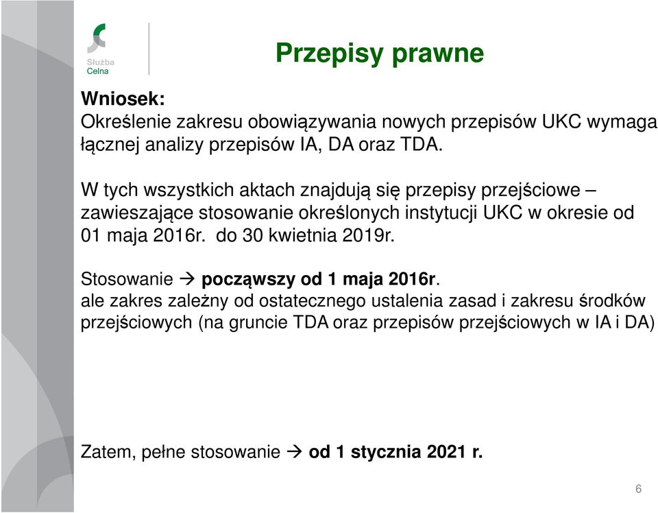 do 30 kwietnia 2019r. Stosowanie począwszy od 1 maja 2016r.