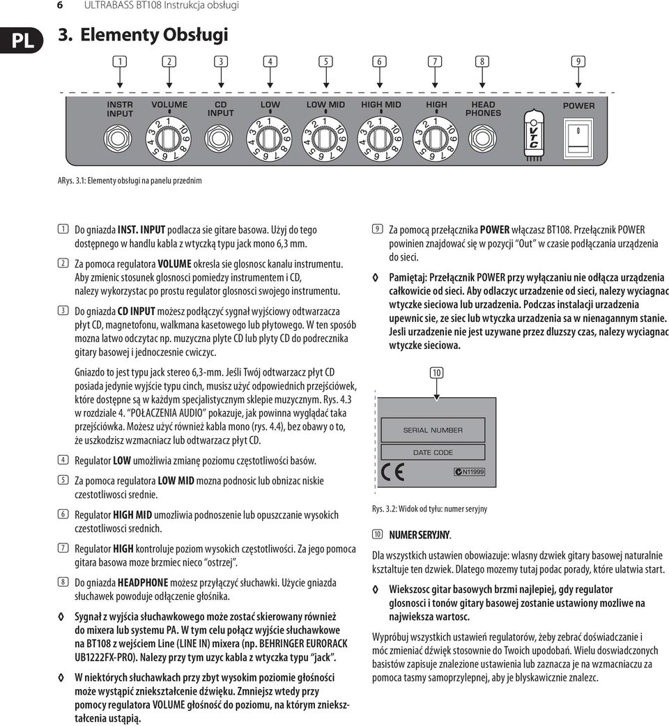 Aby zmienic stosunek glosnosci pomiedzy instrumentem i CD, nalezy wykorzystac po prostu regulator glosnosci swojego instrumentu.