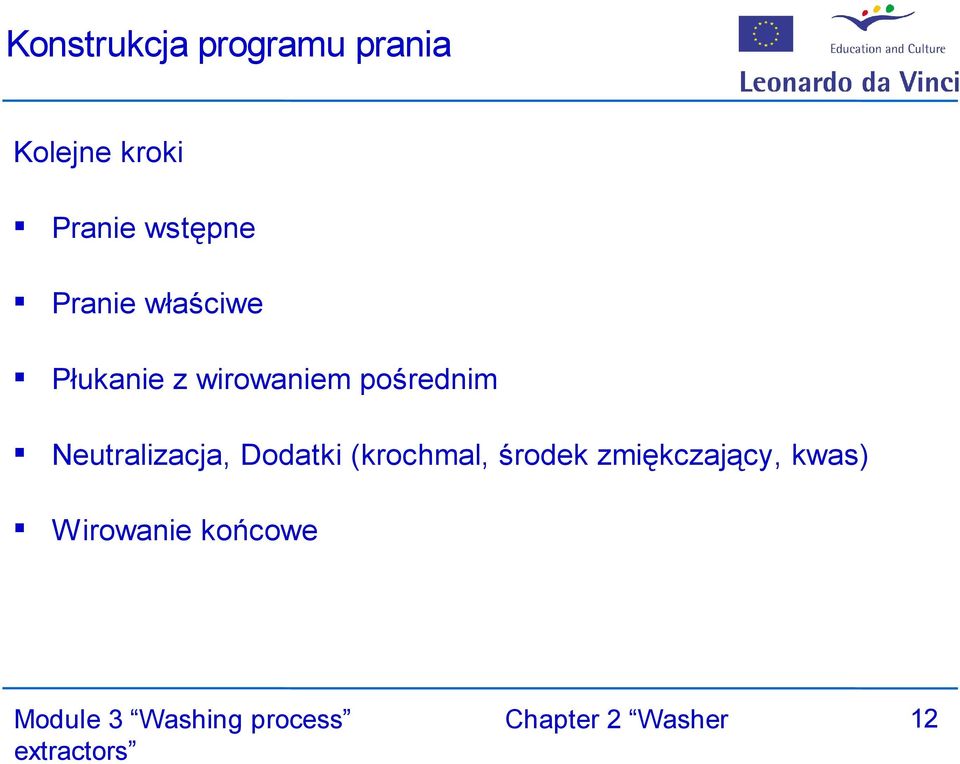 wirowaniem pośrednim Neutralizacja, Dodatki