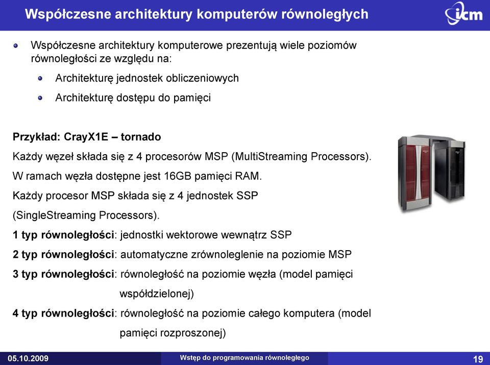 Każdy procesor MSP składa się z 4 jednostek SSP (SingleStreaming Processors).