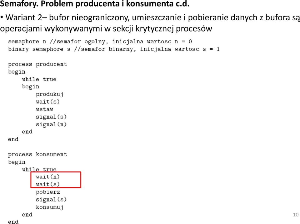umieszczanie i pobieranie danych z bufora są