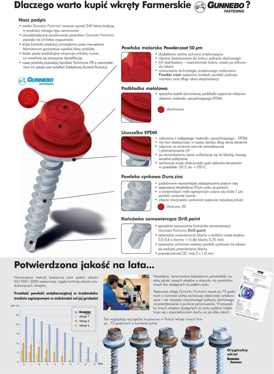 Êcisla kontrola produkcji prowadzona przez wewn trzne laboratorium gwarantuje wysokiej klasy produkty ka da partia produkcyjna otrzymuje unikalny numer, co umo liwia jej precyzyjnà identyfikacj nasze