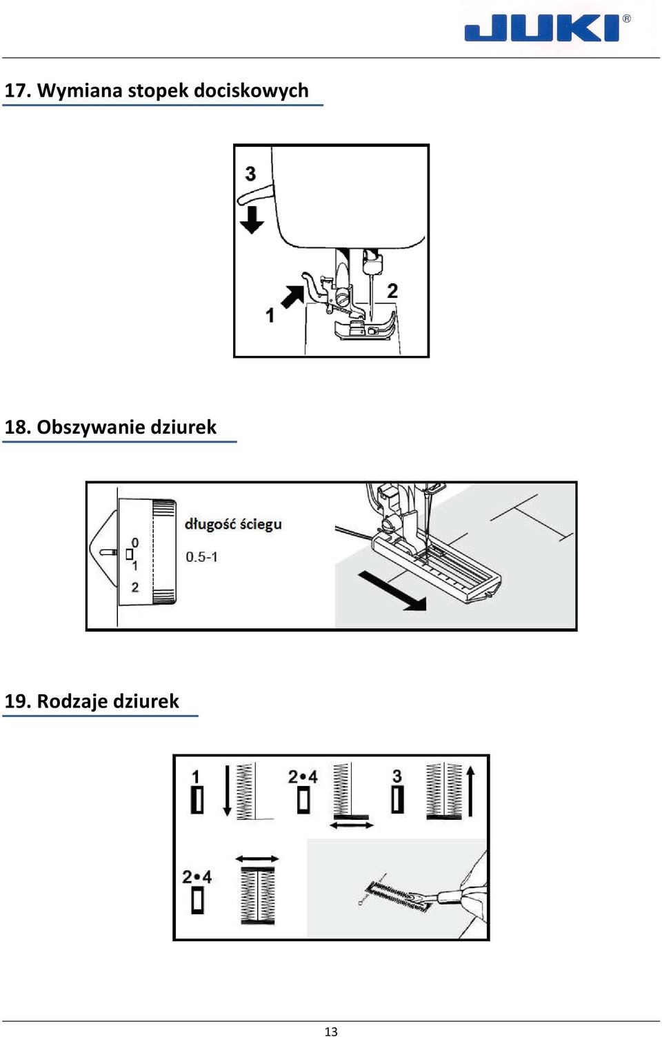 Obszywanie dziurek