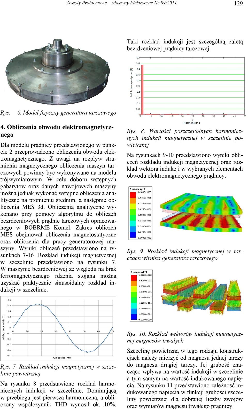 Z uwagi na rozpływ strumienia magnetycznego obliczenia maszyn tarczowych powinny być wykonywane na modelu trójwymiarowym.