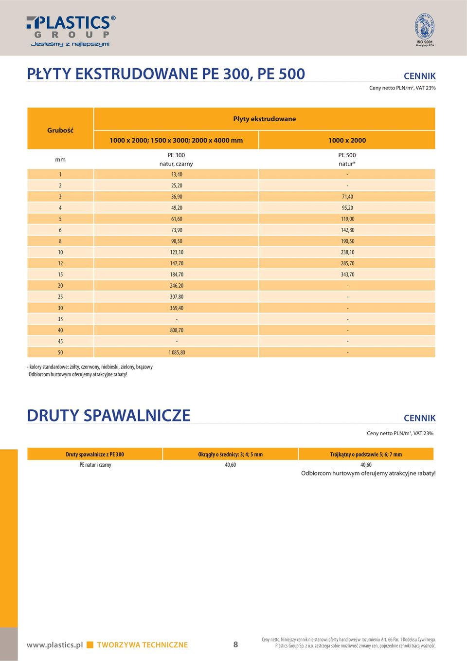 246,20-25 307,80-30 369,40-35 - - 40 808,70-45 - - 50 1 085,80 - - kolory standardowe: żółty, czerwony, niebieski, zielony, brązowy DRUTY SPAWALNICZE