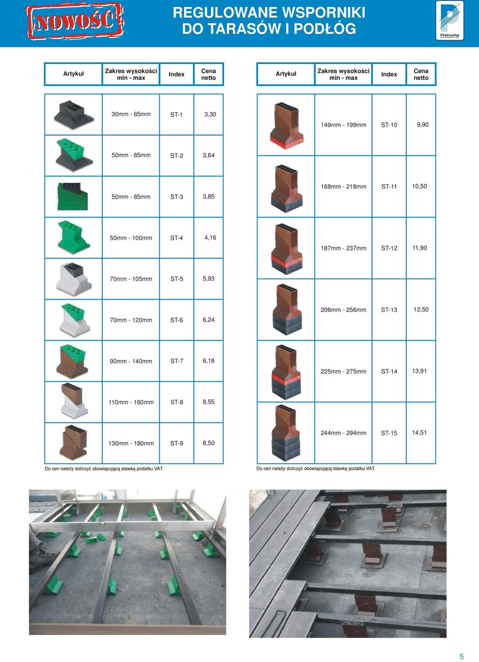 10,50 50mm - 100mm ST-4 4,16 187mm - 237mm ST-12 11,90 70mm - 105mm ST-5 5,93 70mm - 120mm ST-6 6,24 206mm - 256mm ST-13