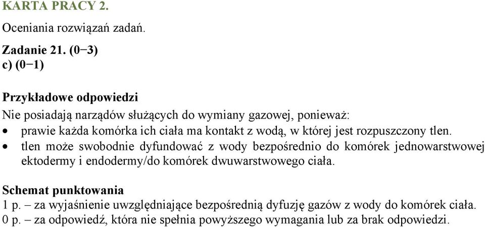 kontakt z wodą, w której jest rozpuszczony tlen.