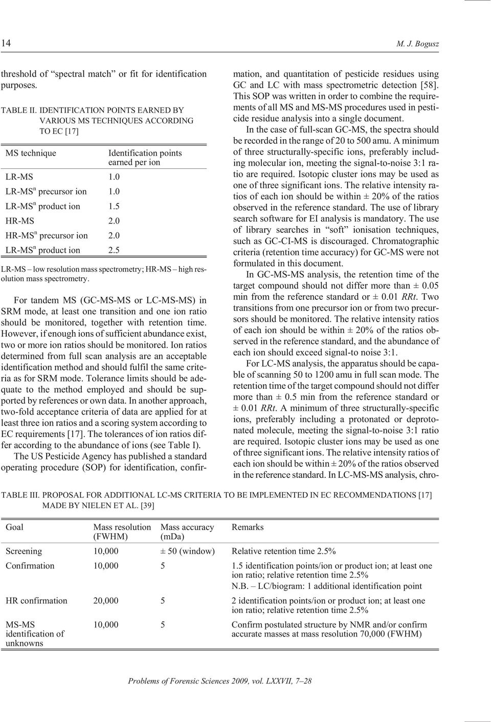 5 Identification points earned per ion LR-MS low res o lu tion mass spec trom e try; HR-MS high res - o lu tion mass spec trom e try.