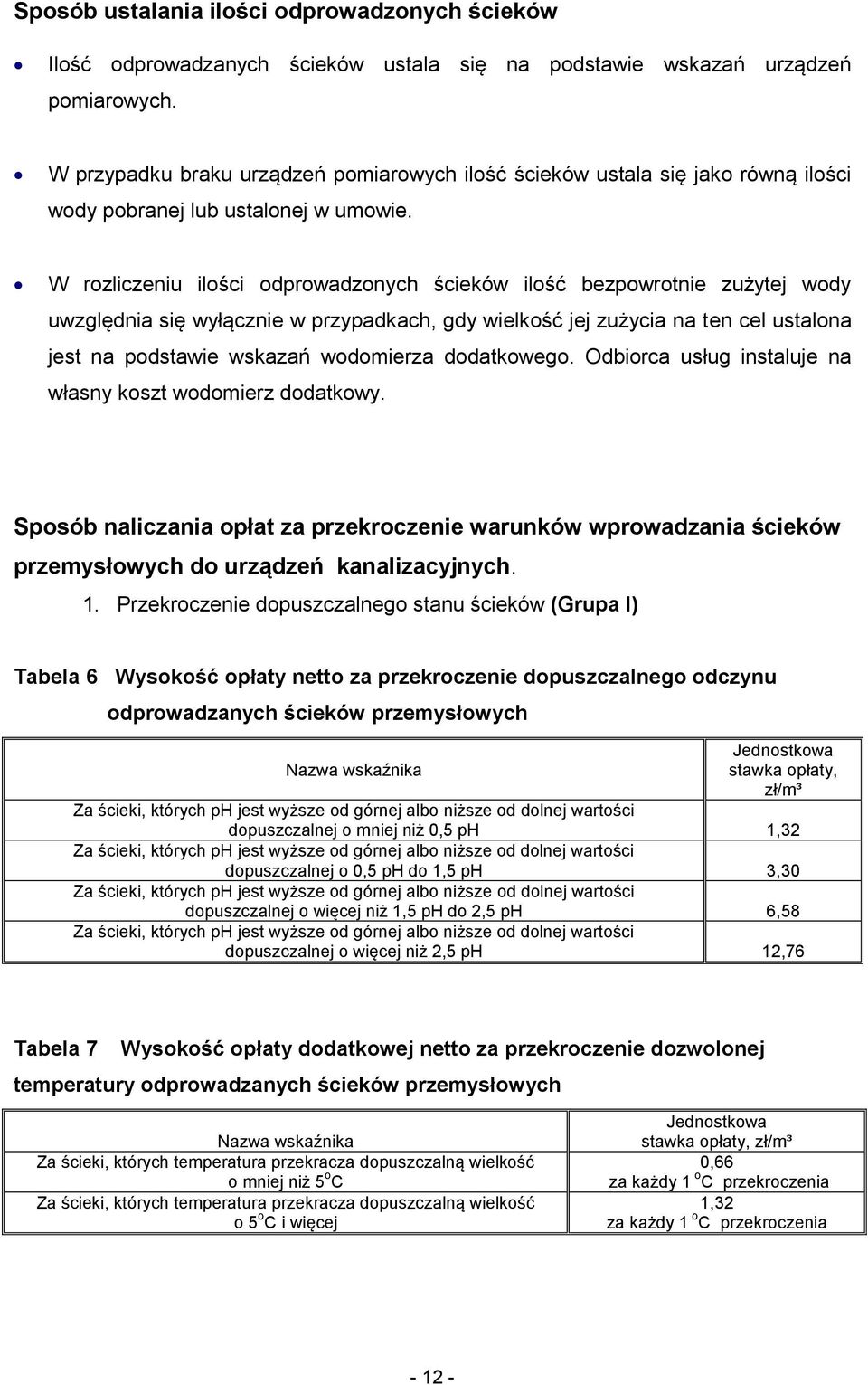 W rozliczeniu ilości odprowadzonych ścieków ilość bezpowrotnie zużytej wody uwzględnia się wyłącznie w przypadkach, gdy wielkość jej zużycia na ten cel ustalona jest na podstawie wskazań wodomierza