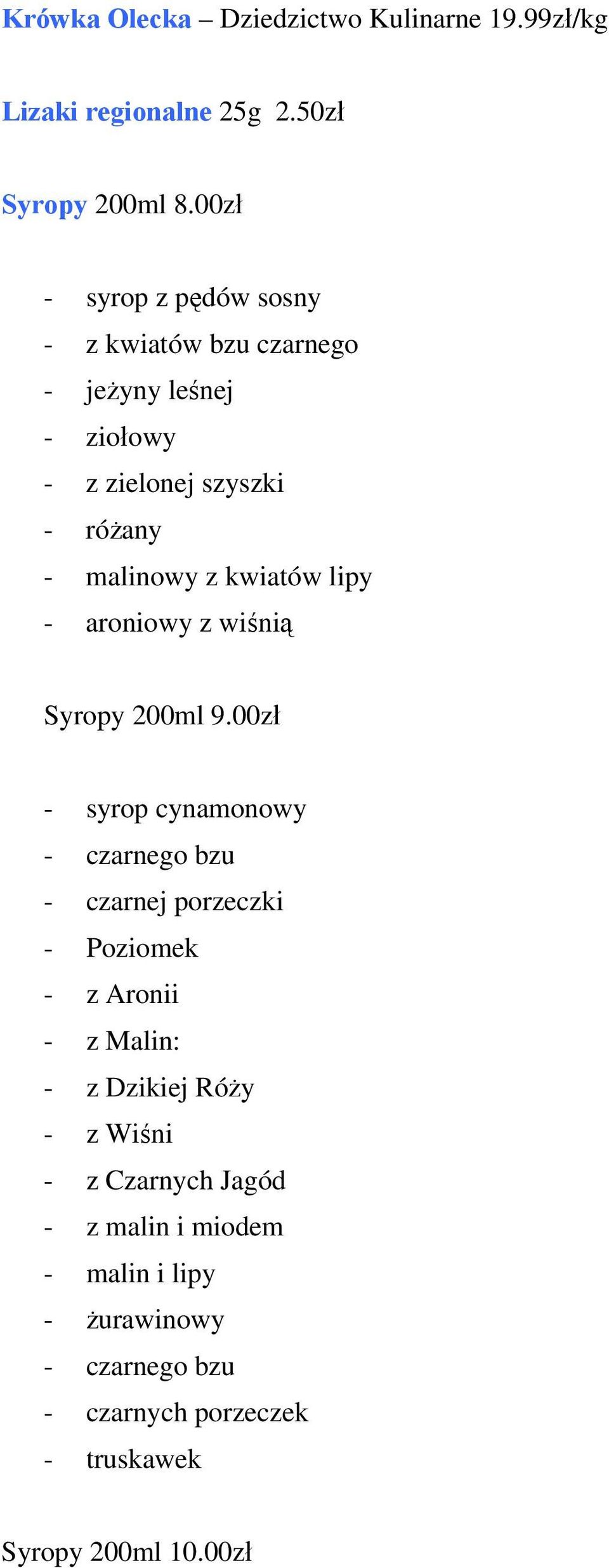 lipy - aroniowy z wiśnią Syropy 200ml 9.