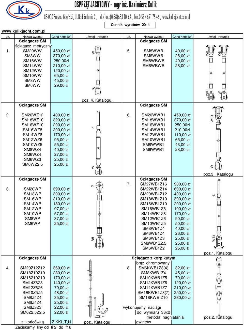 Ściągacze SM 2. SM20WZ12 400,00 zł 6.