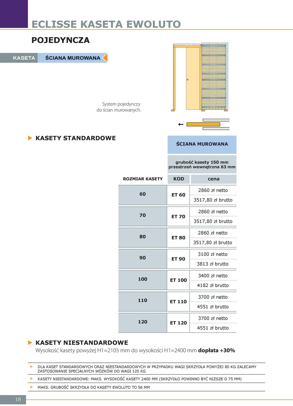 brutto 2860 zł netto 3517,80 zł brutto 2860 zł netto 3517,80 zł brutto 3100 zł netto 3813 zł brutto 3400 zł netto 4182 zł brutto 3700 zł netto 4551 zł brutto 3700 zł netto 4551 zł brutto KASETY