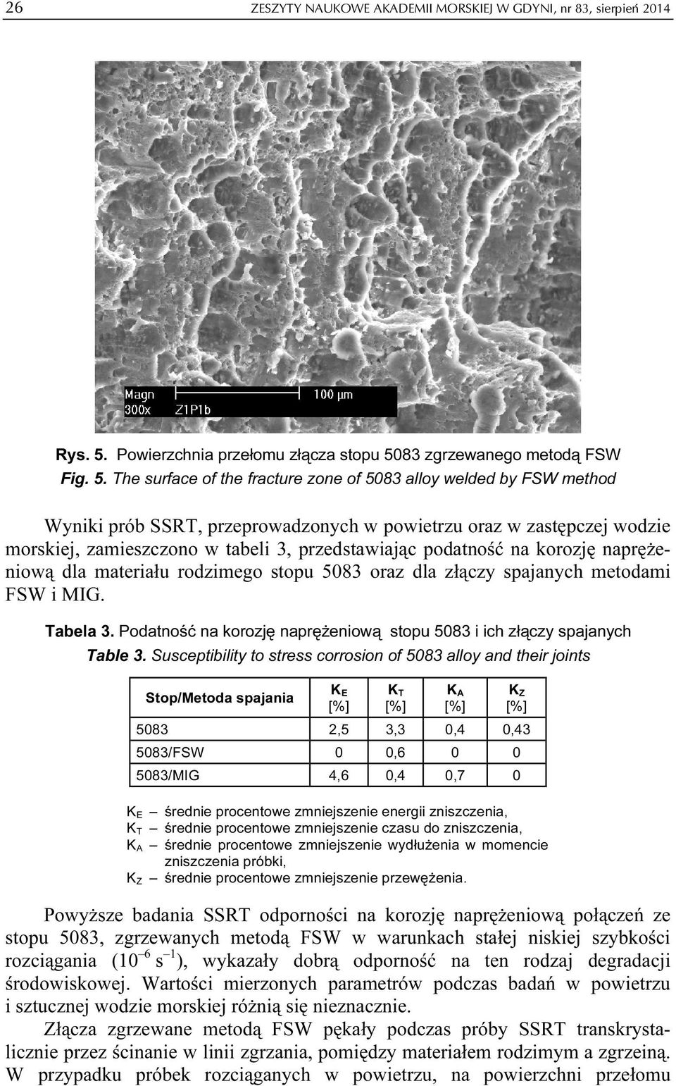 83 zgrzewanego metodą FSW Fig. 5.