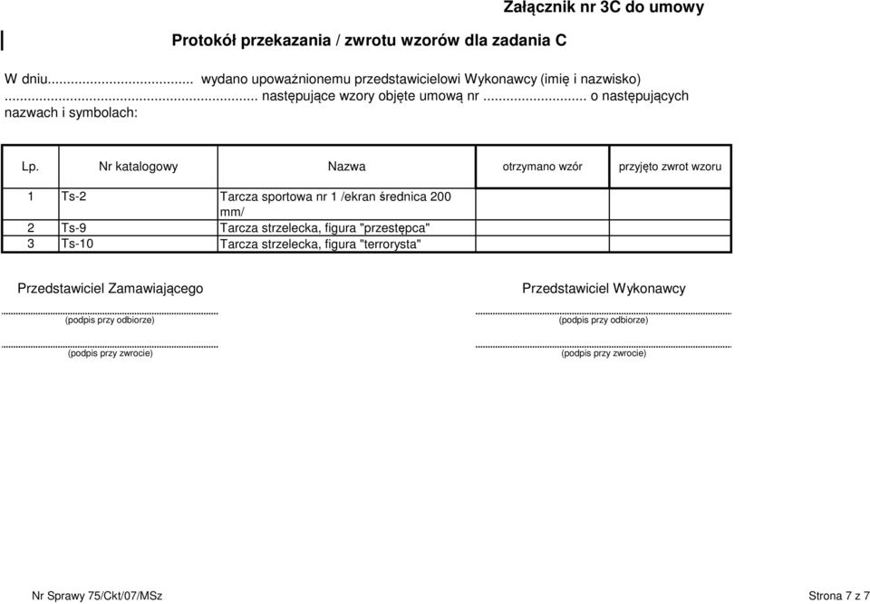 .. o następujących nazwach i symbolach: Lp.