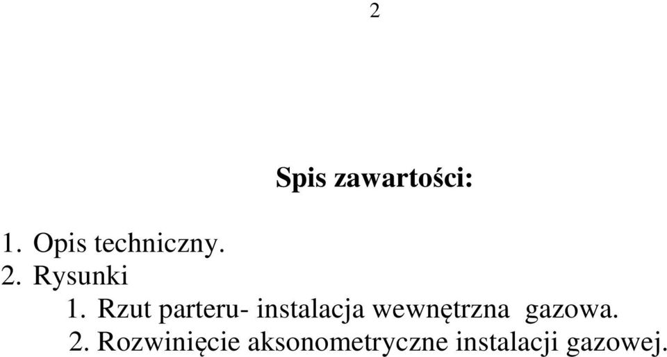 Rzut parteru- instalacja wewnętrzna