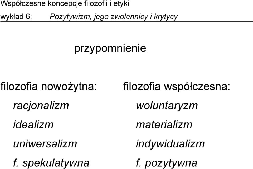 woluntaryzm idealizm materializm