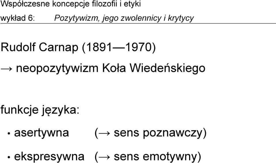 funkcje języka: asertywna ( sens