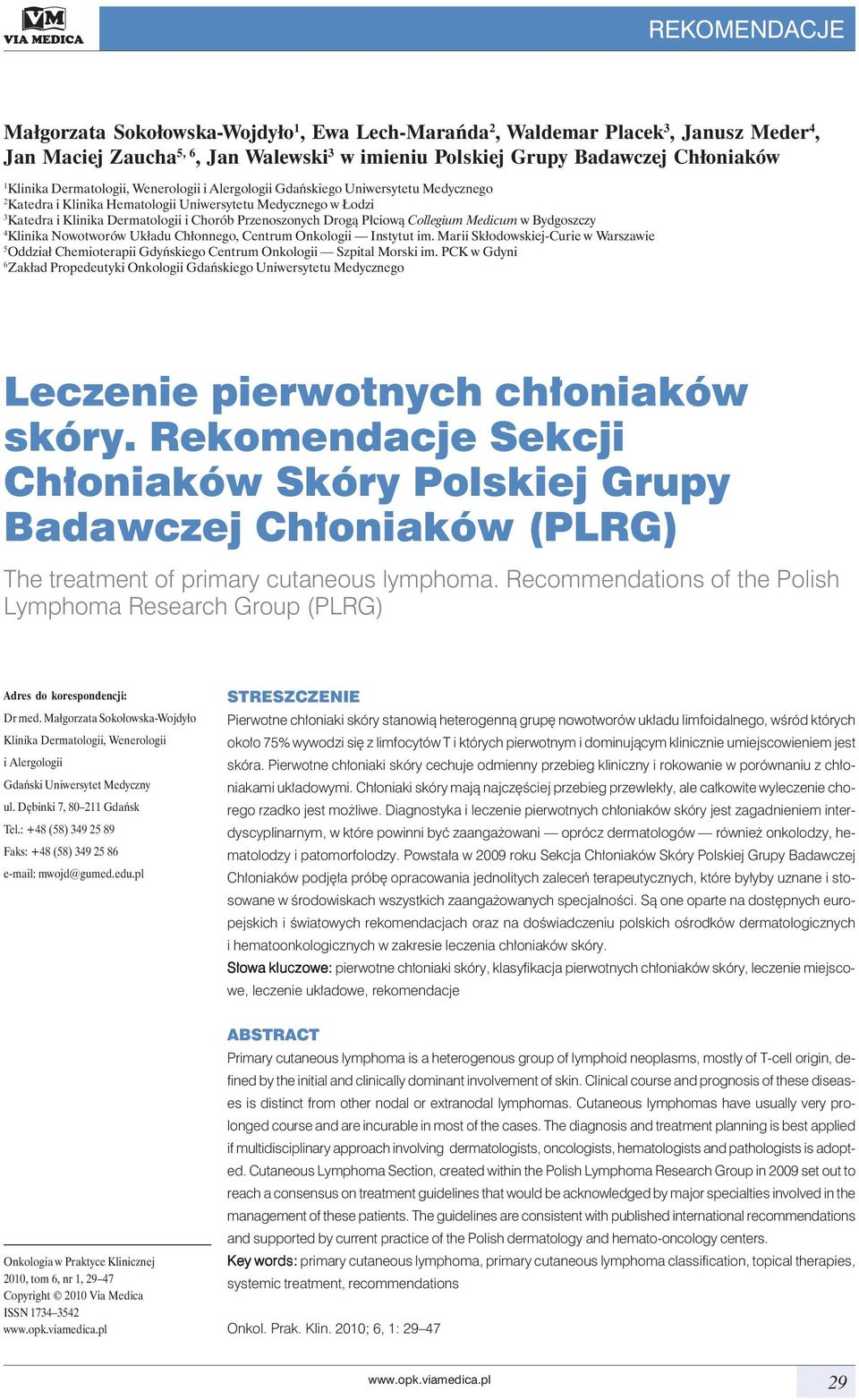 Drogą Płciową Collegium Medicum w Bydgoszczy 4 Klinika Nowotworów Układu Chłonnego, Centrum Onkologii Instytut im.