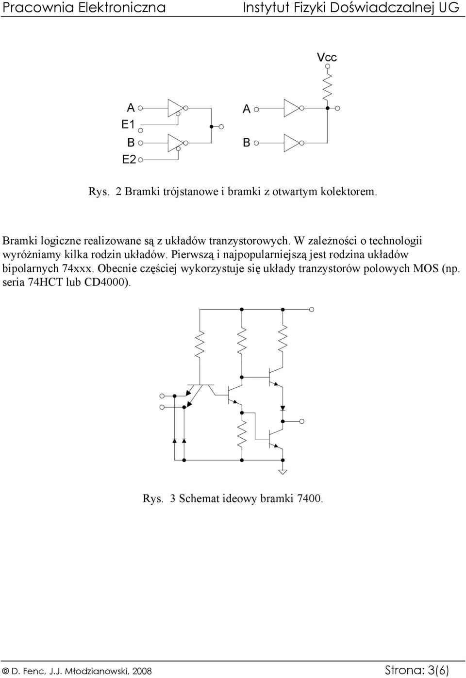 W zależności o technologii wyróżniamy kilka rodzin układów.