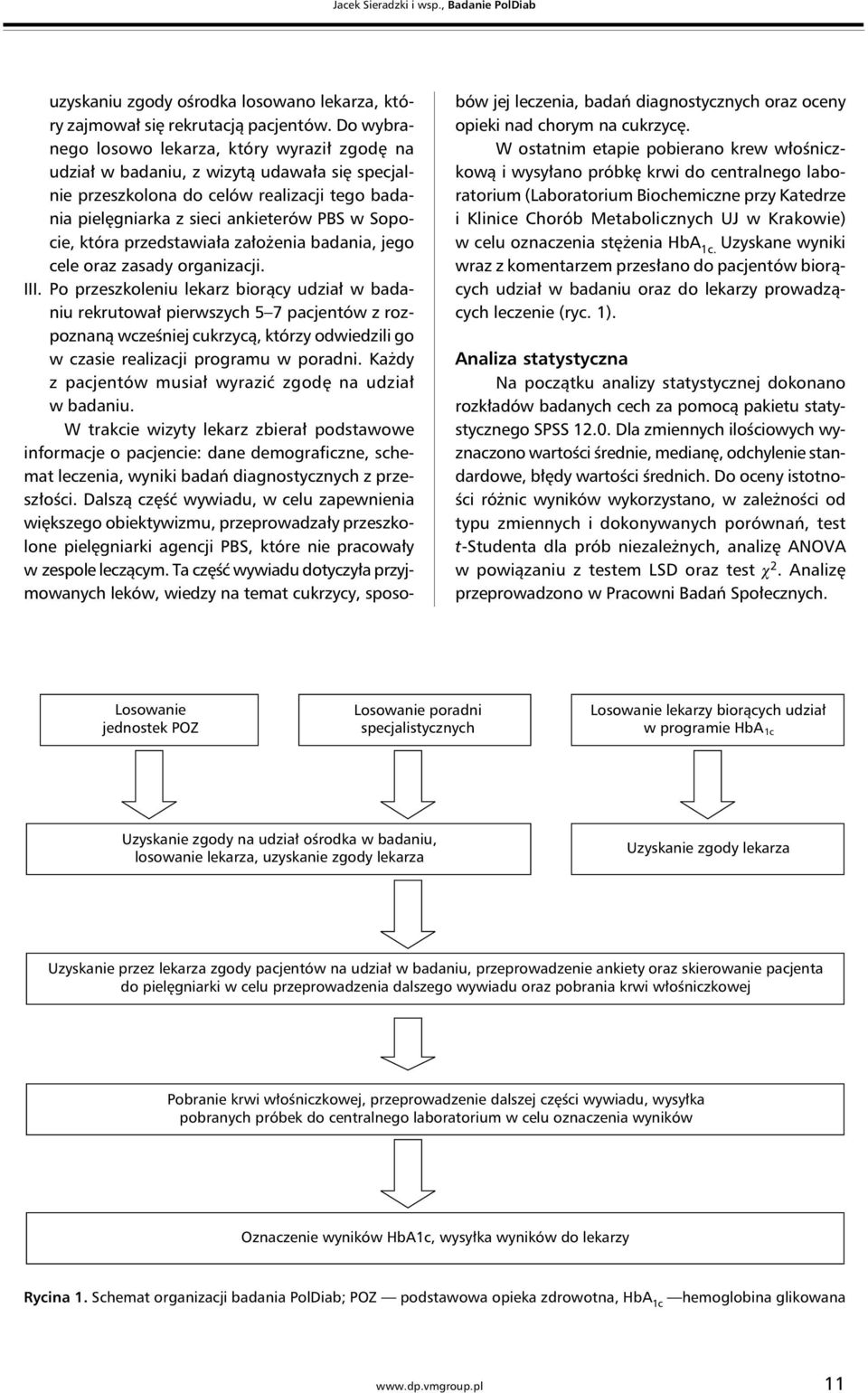 która przedstawiała założenia badania, jego cele oraz zasady organizacji. III.