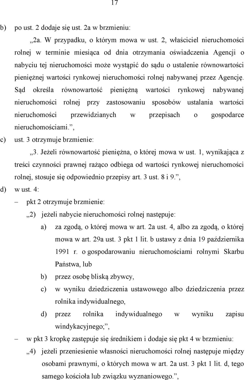 nieruchomości rolnej nabywanej przez Agencję.