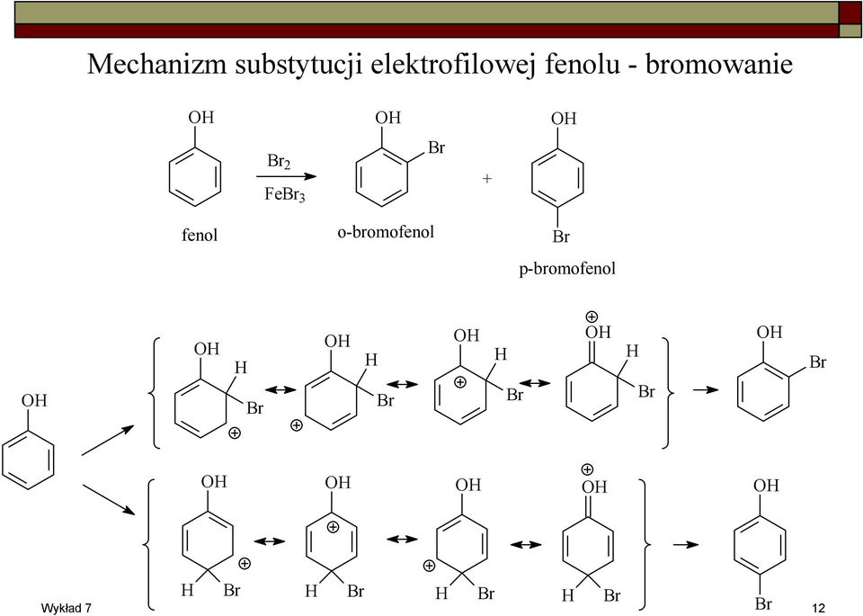 bromowanie fenol 2 Fe 3