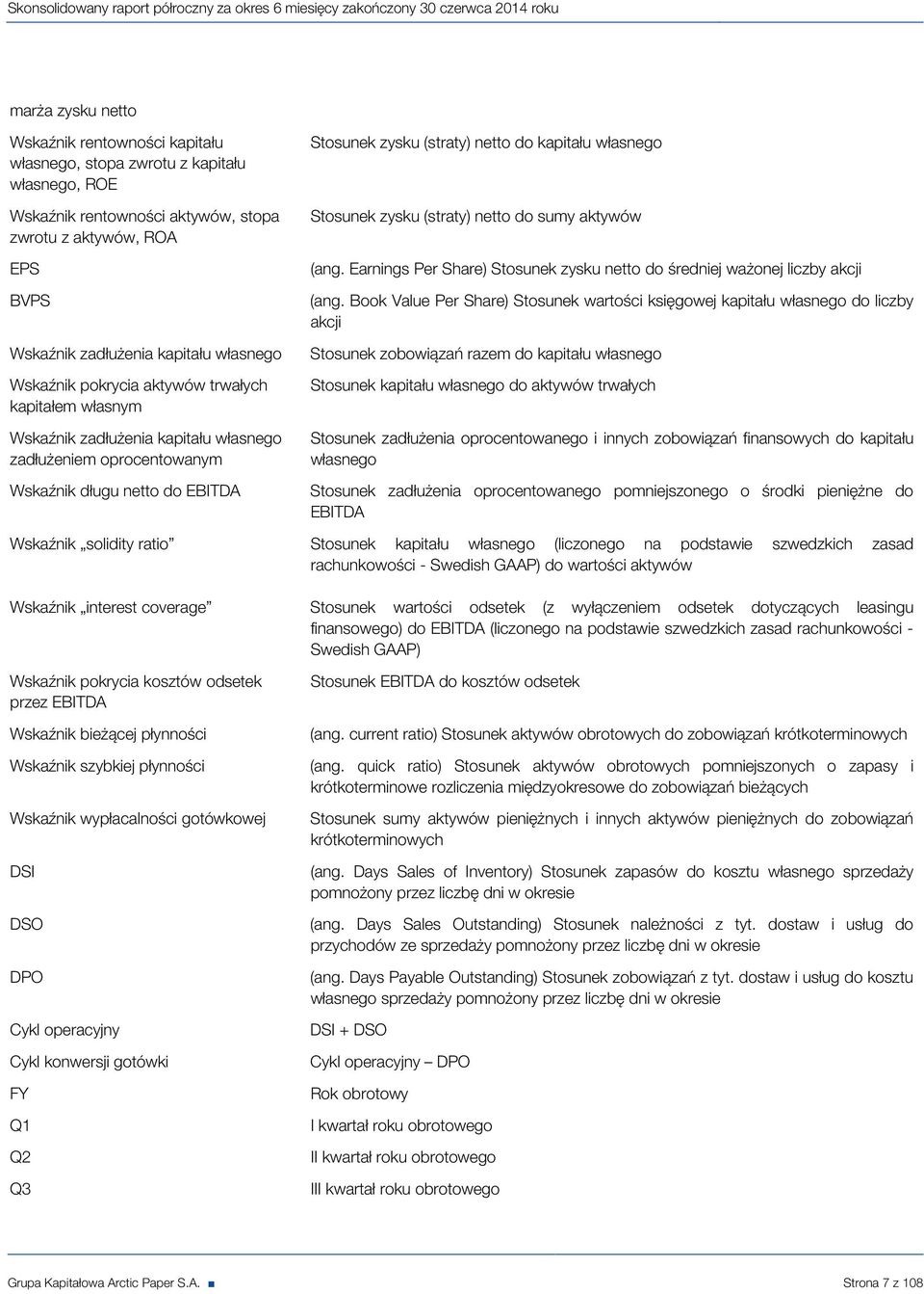 własnego Stosunek zysku (straty) netto do sumy aktywów (ang. Earnings Per Share) Stosunek zysku netto do średniej ważonej liczby akcji (ang.