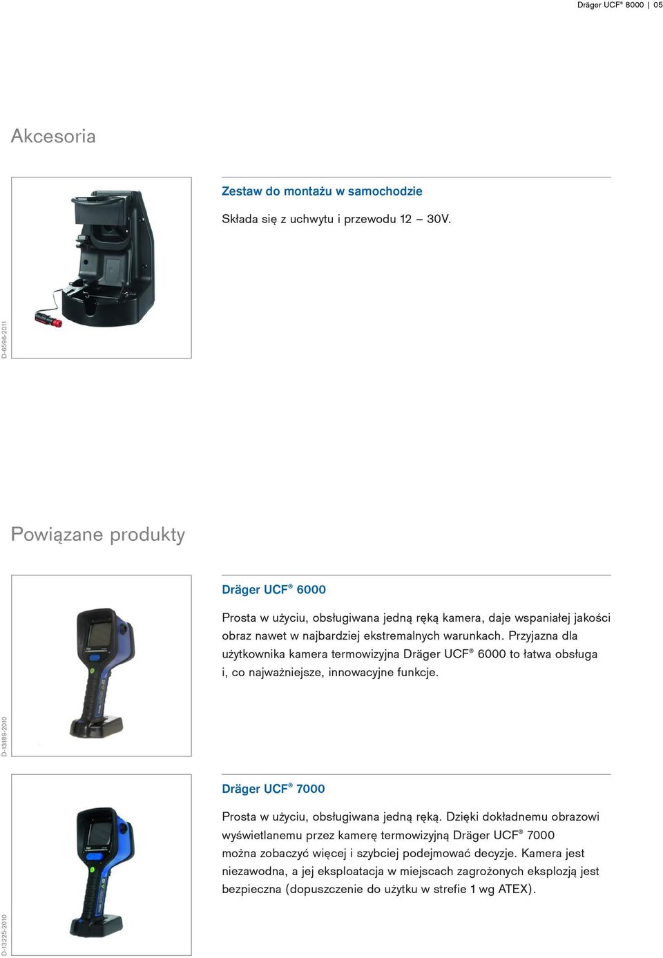 Przyjazna dla użytkownika kamera termowizyjna Dräger UCF 6000 to łatwa obsługa i, co najważniejsze, innowacyjne funkcje.