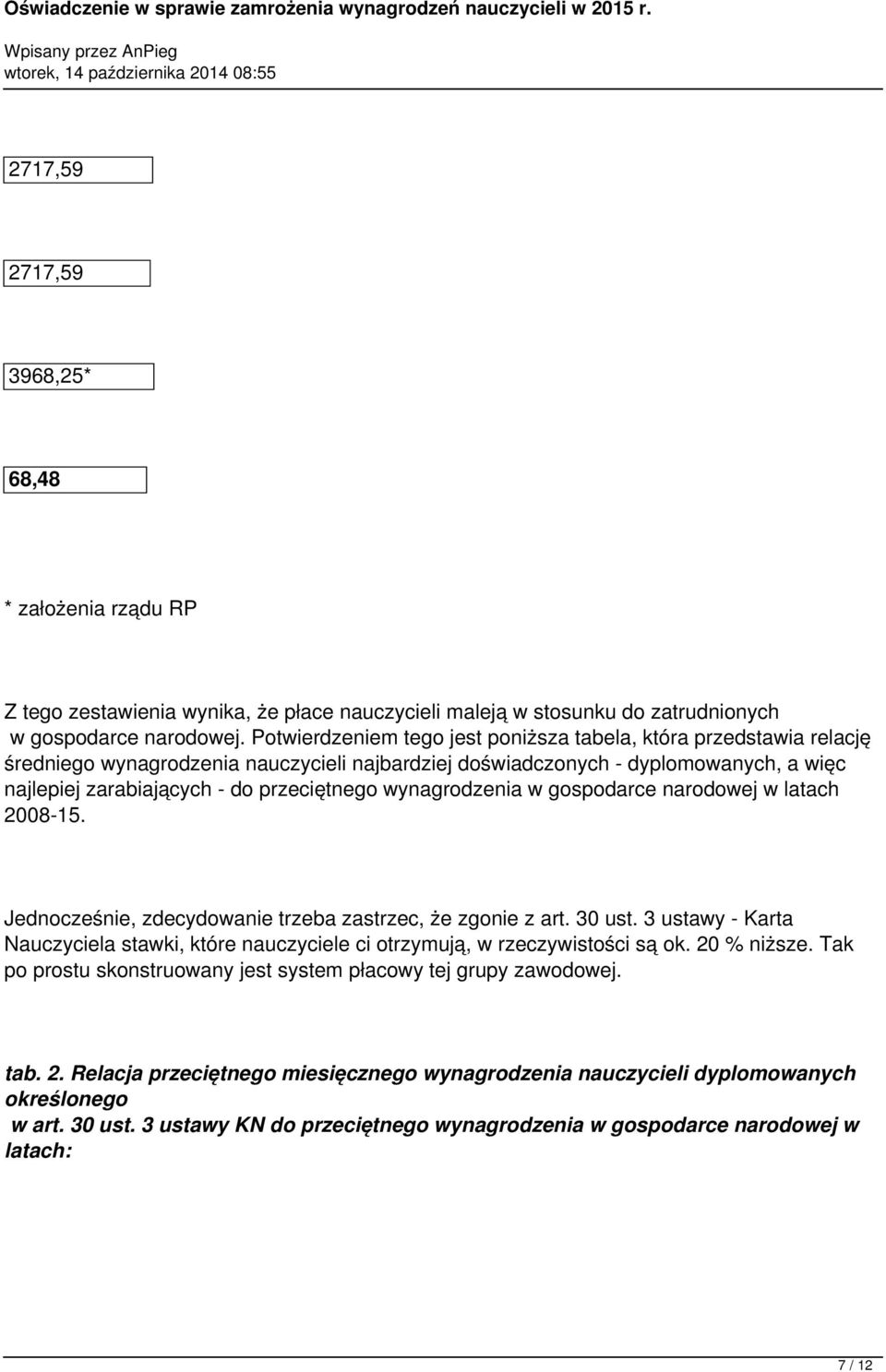 wynagrodzenia w gospodarce narodowej w latach 2008-15. Jednocześnie, zdecydowanie trzeba zastrzec, że zgonie z art. 30 ust.