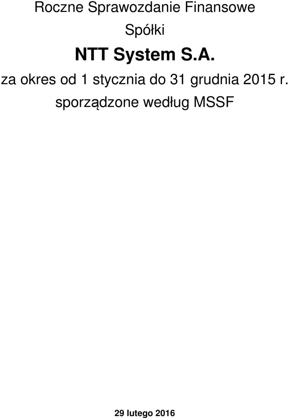 za okres od 1 stycznia do 31