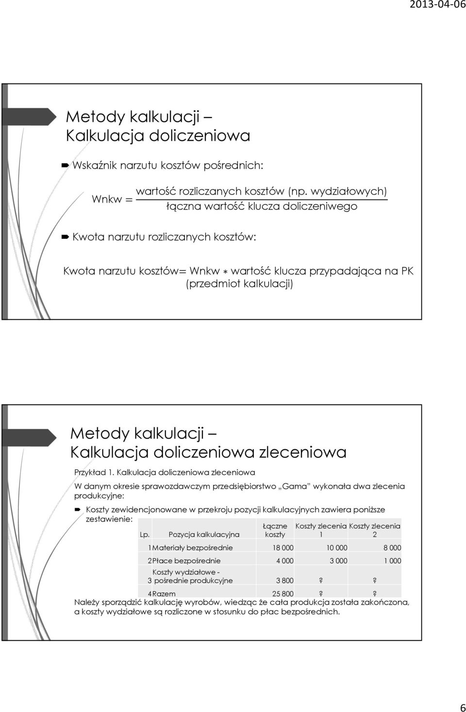 zleceniowa Przykład 1.