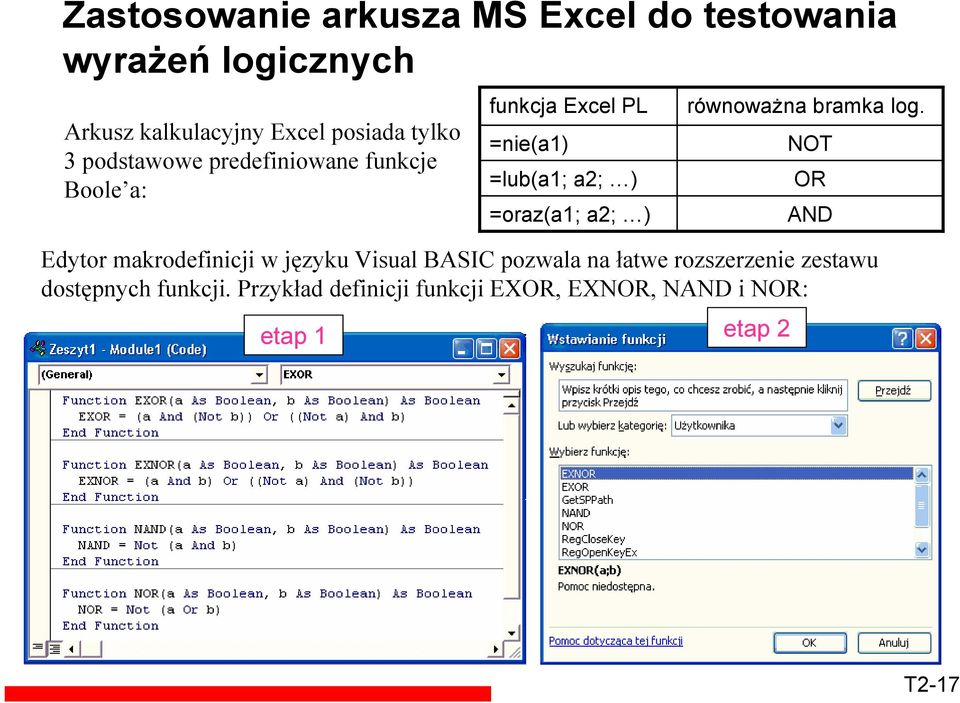 a2; ) równoważna bramka log.