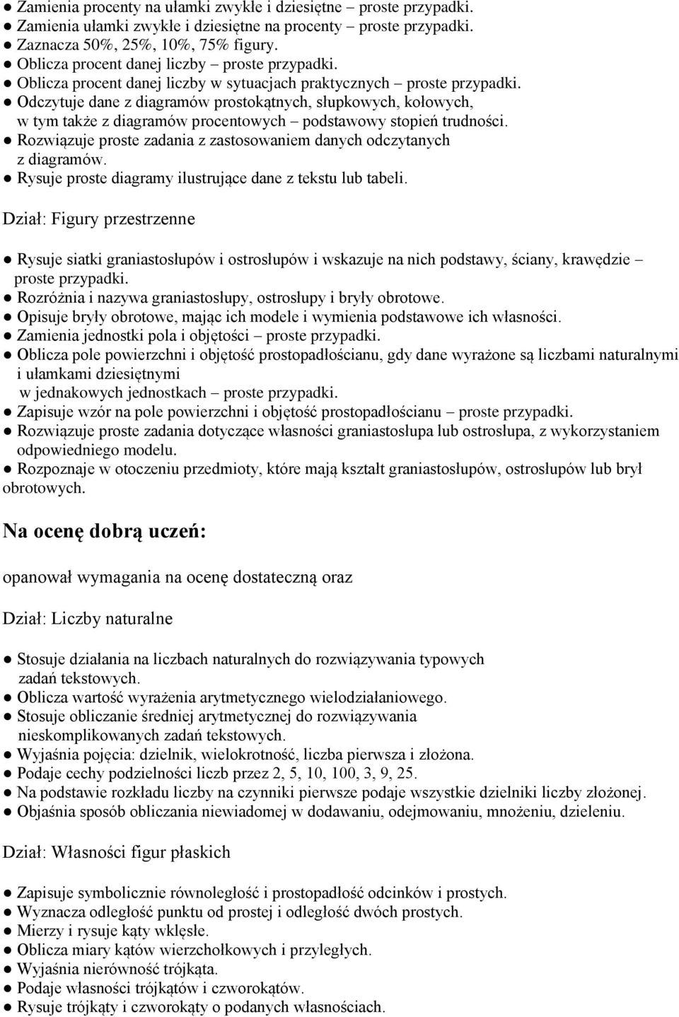 podstawowy stopień trudności. Rozwiązuje proste zadania z zastosowaniem danych odczytanych z diagramów. Rysuje proste diagramy ilustrujące dane z tekstu lub tabeli.