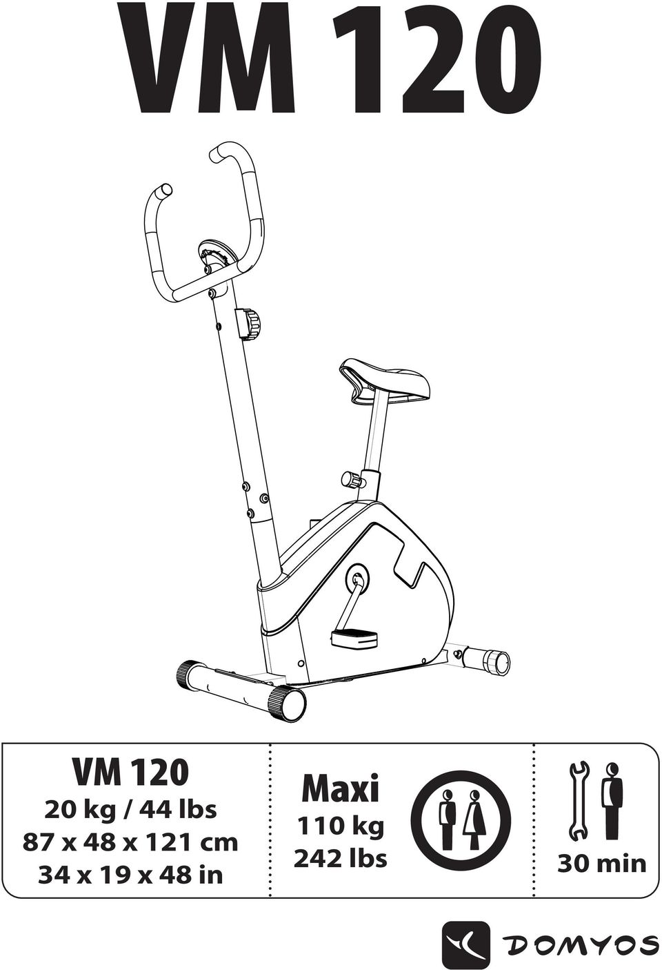 cm 34 x 19 x 48 in