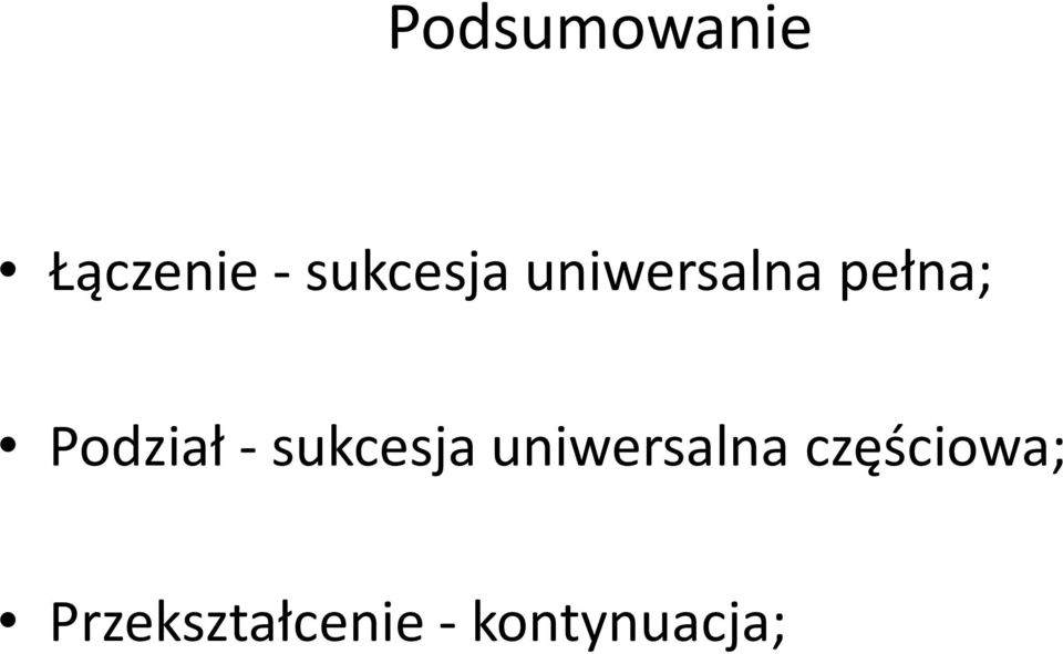 Podział - sukcesja uniwersalna