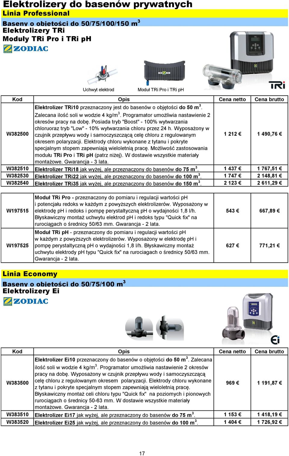 Posiada tryb "Boost" - 100% wytwarzania chloruoraz tryb "Low" - 10% wytwarzania chloru przez 24 h.