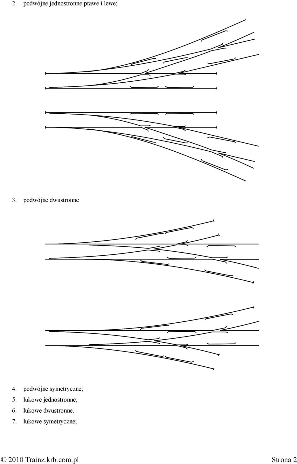 podwójne symetryczne; 5.