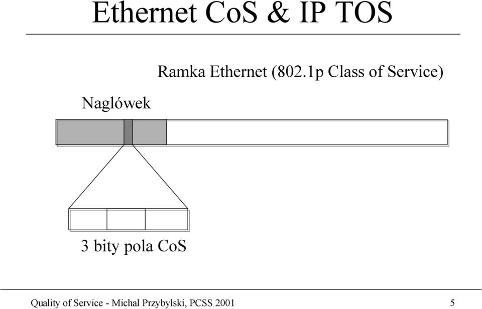 1p Class of Service) 3 bity pola