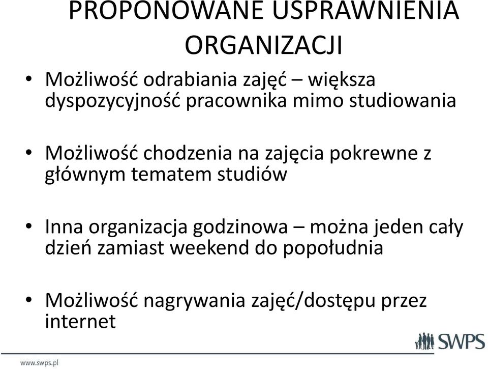 pokrewne z głównym tematem studiów Inna organizacja godzinowa można jeden