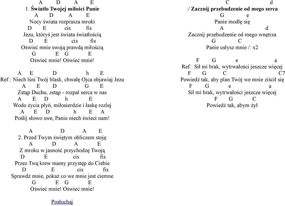 d :/ Zcznij przbudzni od mgo src Pni modlę się d Zcznij przbudzni od mgo wnętrz Pni usłysz mni /: x2 F Rf.