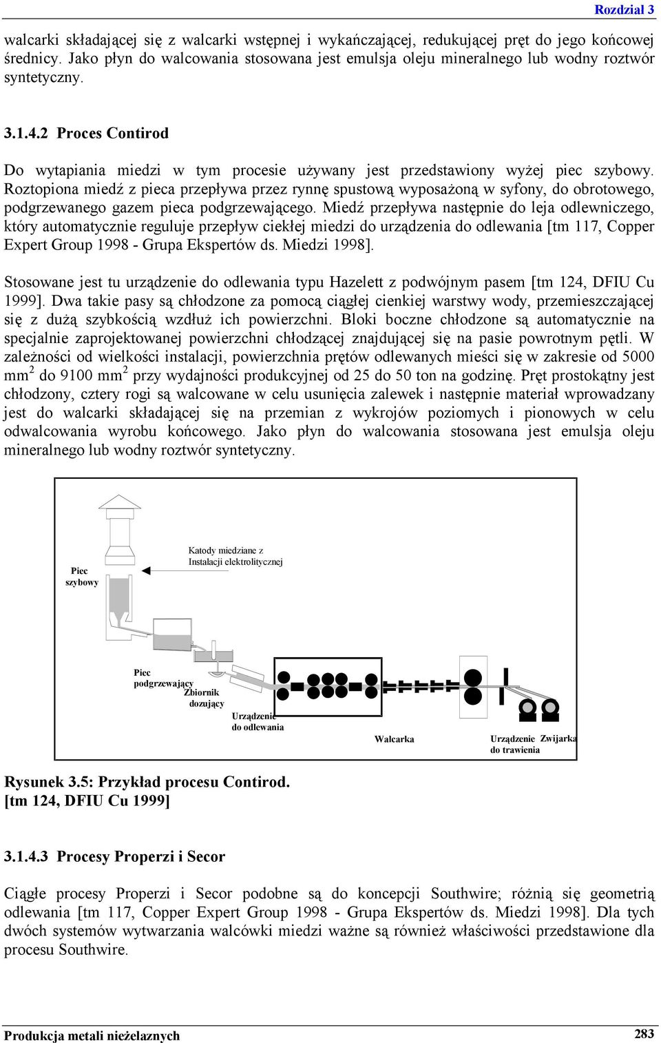 2 Proces Contirod Do wytapiania miedzi w tym procesie używany jest przedstawiony wyżej piec szybowy.