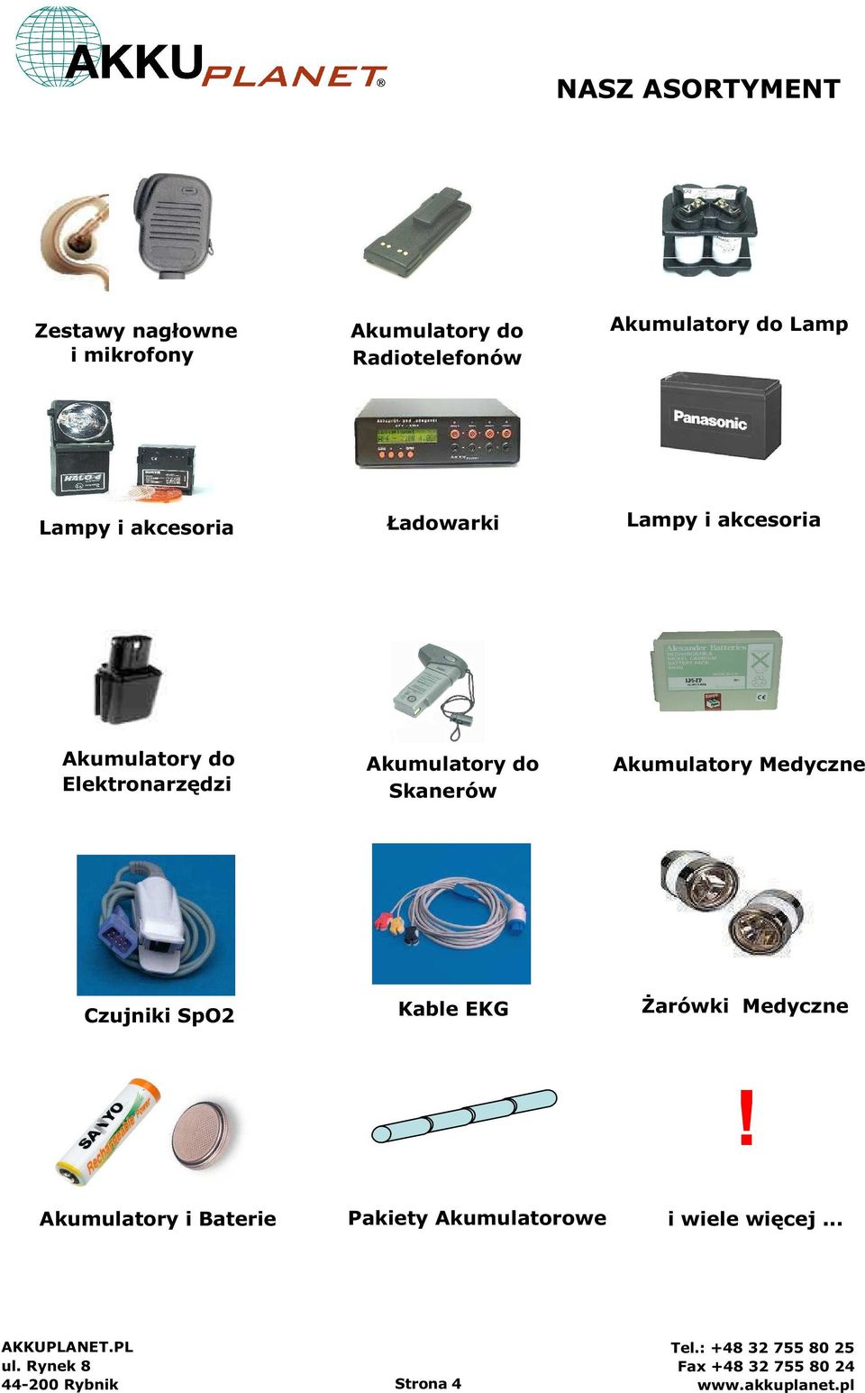 Akumulatory do Skanerów Akumulatory Medyczne Czujniki SpO2 Kable EKG Żarówki Medyczne!