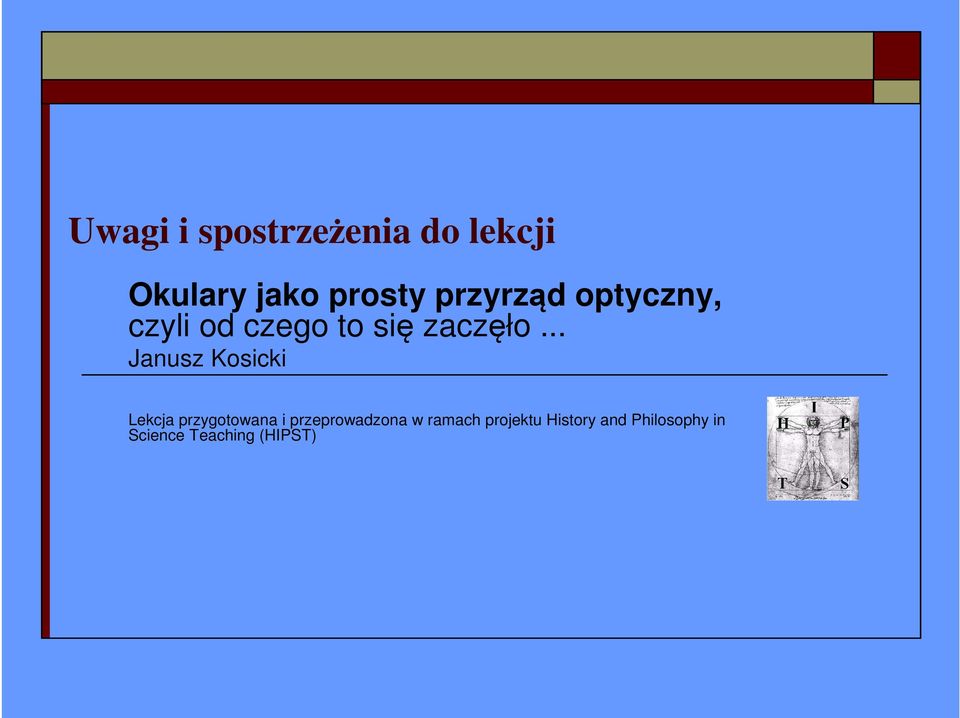 .. Janusz Kosicki Lekcja przygotowana i